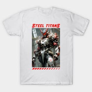 Steel Titans: Dynamic Mecha T-Shirt